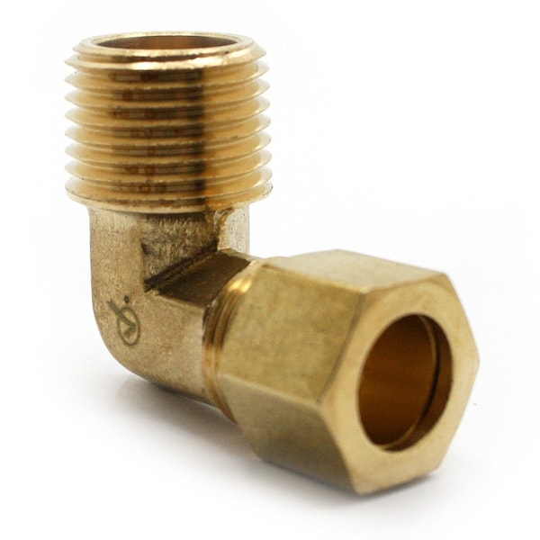 Thrifco Plumbing No. 69-C 1/2 Inch x 1/2 Inch Lead-Free Brass Compression MIP 90 El 4401103 - main